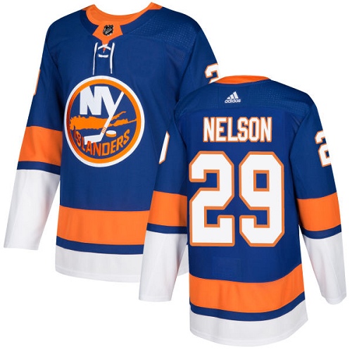 Adidas Men NEW York Islanders #29 Brock Nelson Royal Blue Home Authentic Stitched NHL Jersey